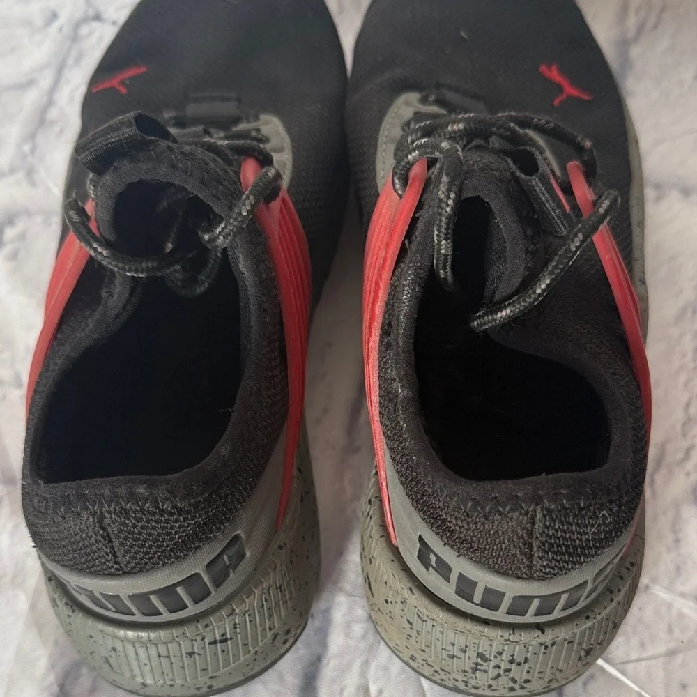 Puma Black and Red Athletic Sneakers